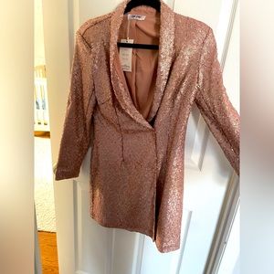 Lulu's Sparkling Sequin Mini Dress - Rose Gold